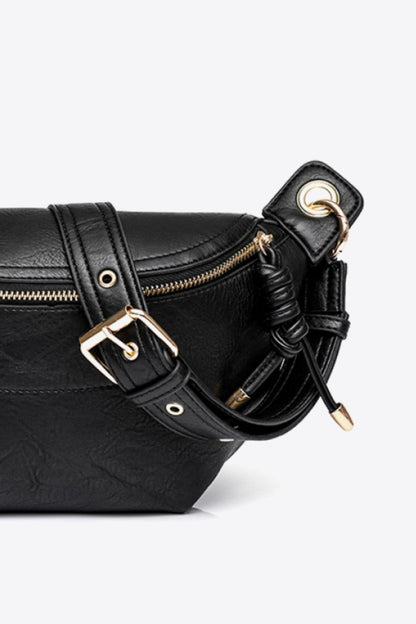 Leather Chain Strap Crossbody Bag