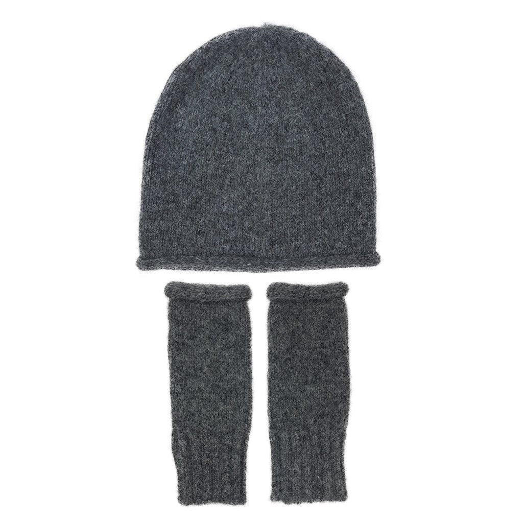 Charcoal Essential Knit Alpaca Beanie