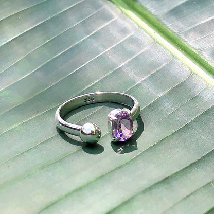 Amethyst Ball Ring