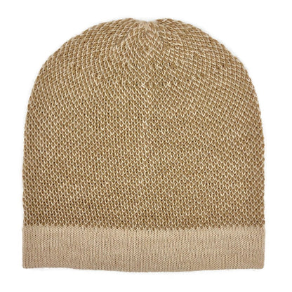 Camel Interwoven Alpaca Beanie