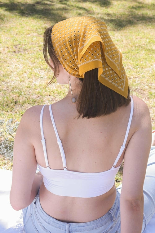 Daisy Flower Field Bandana