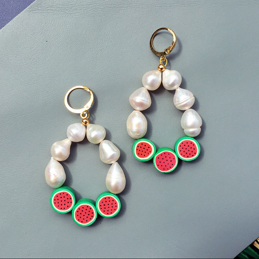 Pearl Fruit Earrings - pick your own!