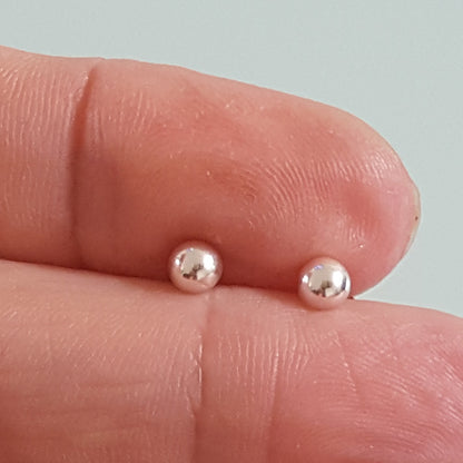 Sterling Silver 3 mm Ball Stud Earrings