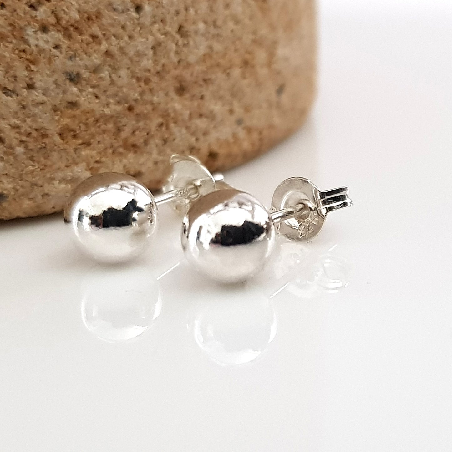 Quality Sterling Silver 6 mm Ball Stud Earrings