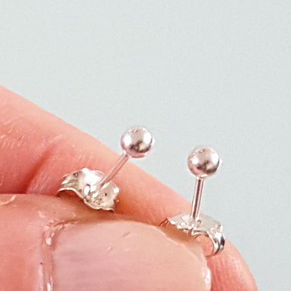 Sterling Silver 3 mm Ball Stud Earrings