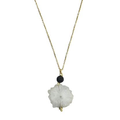 Solar Quartz Lava Necklace