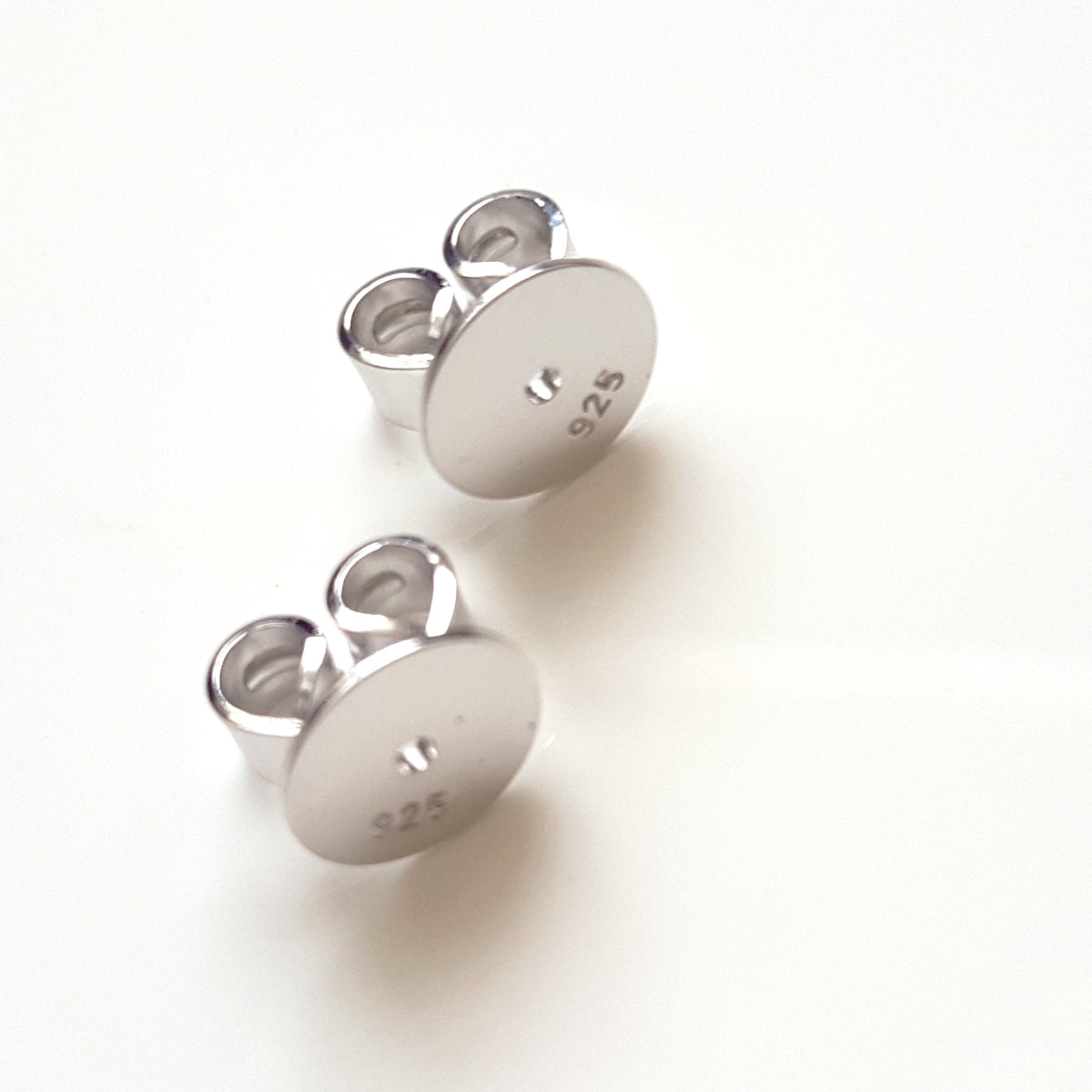 Disc Butterfly Backs 6.5 mm Sterling Silver