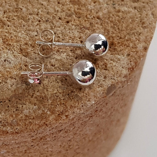 Quality Sterling Silver 6 mm Ball Stud Earrings