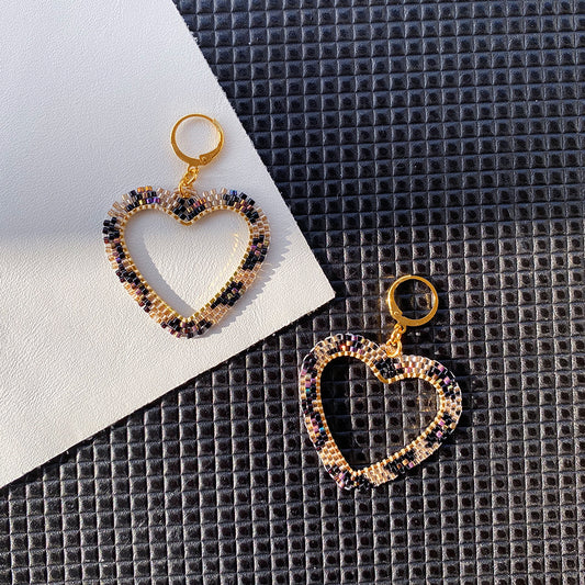 Leopard Heart Earrings