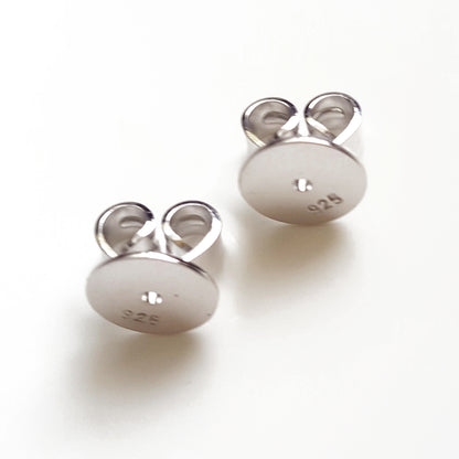 Disc Butterfly Backs 10 mm Sterling Silver