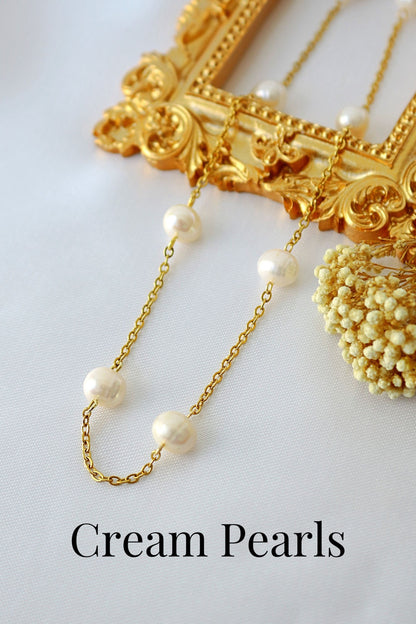 24K Baroque Freshwater Pearls Chain Choker