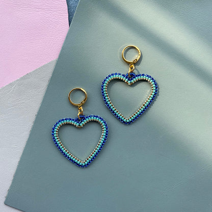 Candy Heart Hoop Earrings