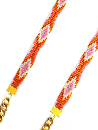 Twilight Long Necklace - Orange