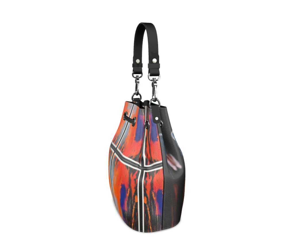 Nappa Leather Art Aaliyah Bag | featuring Art Remix on one side