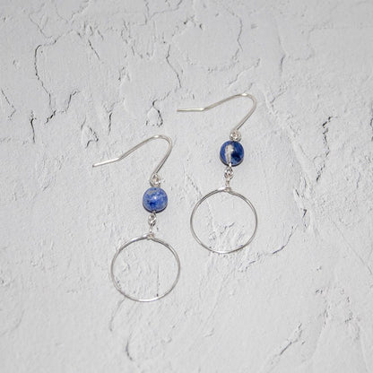 Hoop on the Sodalite Drop Earrings