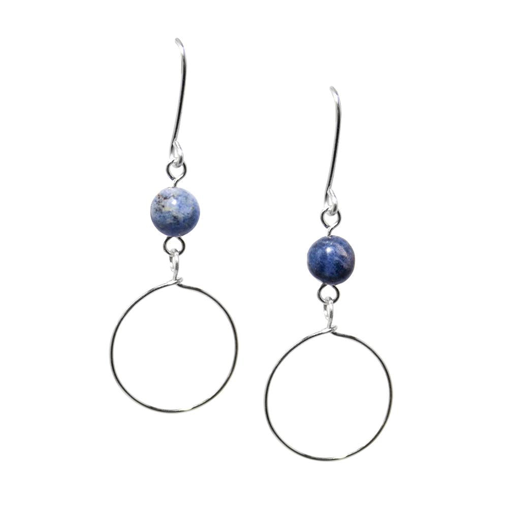 Hoop on the Sodalite Drop Earrings