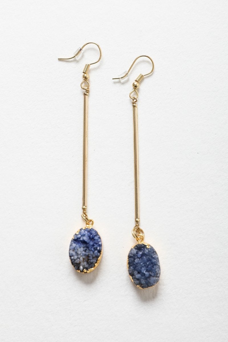 Gemstone Drop Earrings