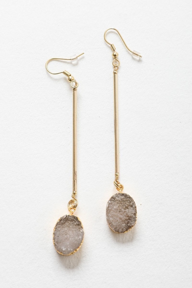 Gemstone Drop Earrings