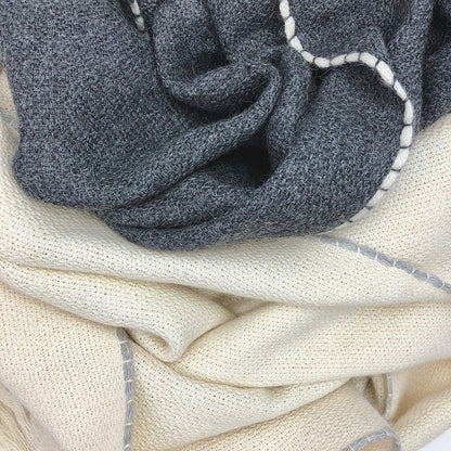 Andes Charcoal Baby Alpaca Scarf