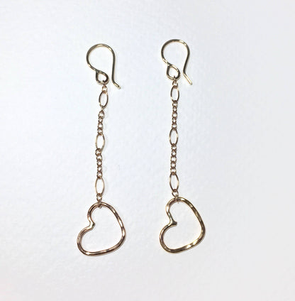 Happily Ever After Heart Chain Earrings