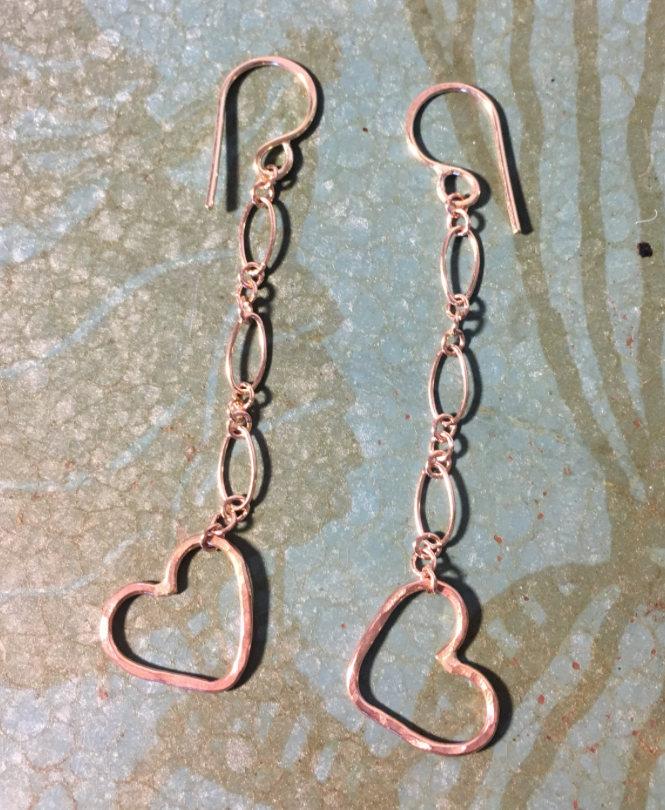 Happily Ever After Heart Chain Earrings