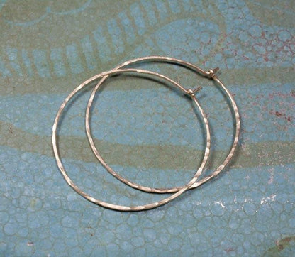 Crescent Moon Hoop Earrings (Recycled Metals, Sustainable)