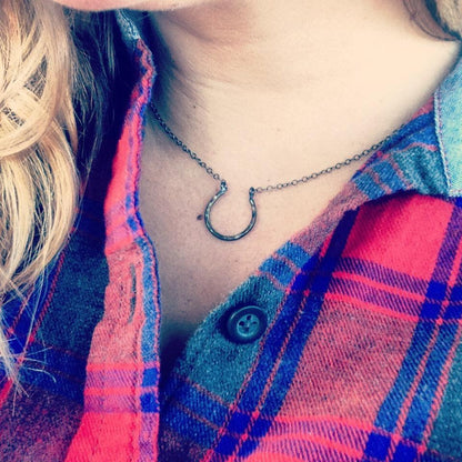 Lucky Horseshoe Charm Necklace