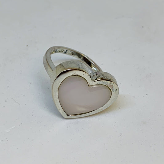 Silver Mother Of Pearl Ring (Heart)