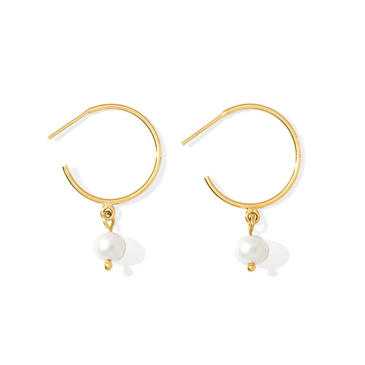 Freshwater Pearl Hoop Earrings