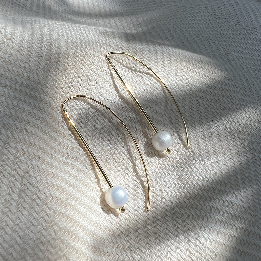 Freshwater Pearl Hook Earrings