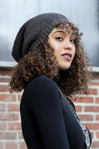 Slouch Waffle Knit Beanie